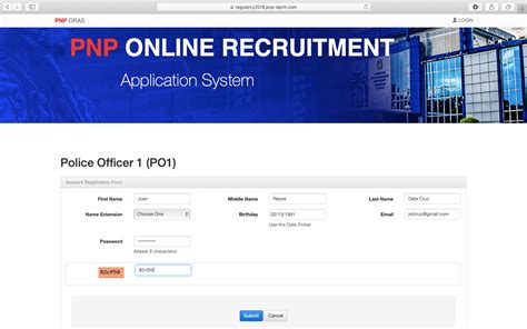 lsams.pnp.gov.ph|PNP ORAS (Online Recruitment Application System).